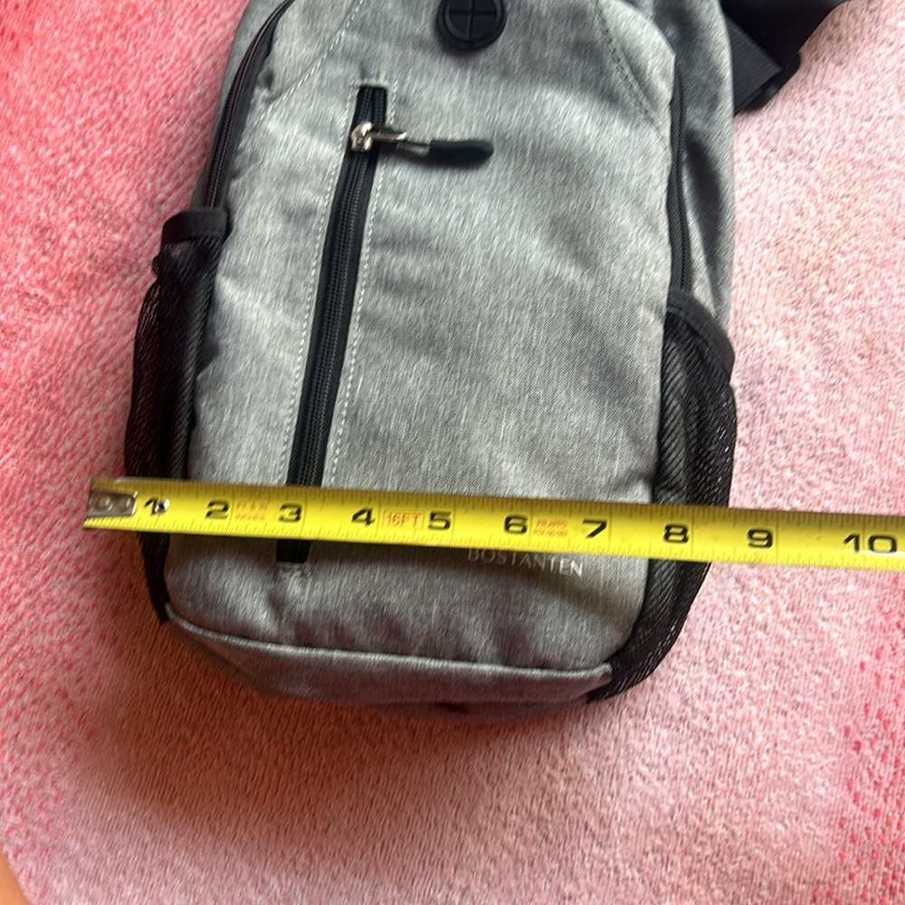 Bostanten Gray and Black Sling Backpack - Picture 9 of 9